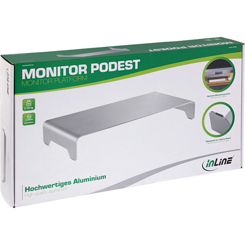 InLine® Monitor Podest, Aluminium, 63 mm, max. 10 kg