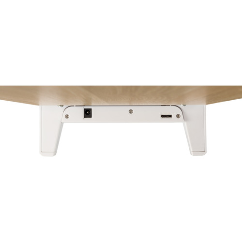 InLine® Monitor Podest+ mit 2x USB und QC3 Ladeports, 80mm, max. 15kg