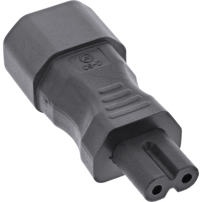 InLine® Netzadapter IEC 60320 C14 / C7, 3pol. Kaltgeräte zu 2pol. (Produktbild 1)