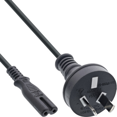 InLine® Netzkabel, Netzstecker Australien auf Euro 8 C7 Stecker, 1,8m (Produktbild 1)