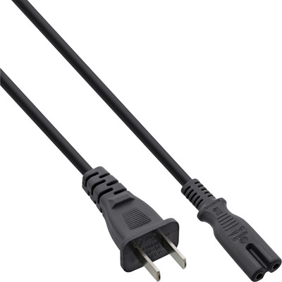 InLine® Netzkabel, Netzstecker China auf Euro 8 C7 Stecker, schwarz, 1,8m (Produktbild 1)