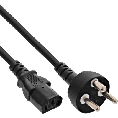InLine Netzkabel, Netzstecker Dänemark auf Kaltgerätestecker C13, 1,8m InLine Netzkabel, Netzstecker Dänemark auf Kaltgerätestecker C13, 1,8m