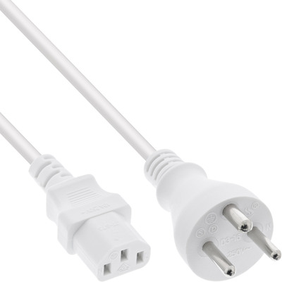 InLine Netzkabel, Netzstecker Dänemark auf Kaltgerätestecker C13, weiß, 1,8m InLine Netzkabel, Netzstecker Dänemark auf Kaltgerätestecker C13, weiß, 1,8m