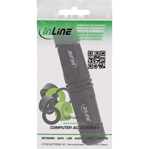 InLine® Netzkabelkupplung, IP68, 3-polig, 2-Wege, M20, schwarz