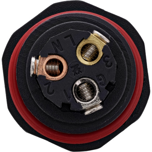 InLine® Netzkabelkupplung, IP68, 3-polig, 3-Wege, M20, schwarz