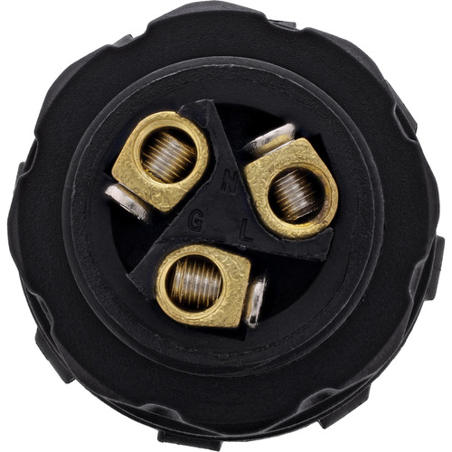 InLine® Netzkabelkupplung, IP68, 3-polig, Stecker/Buchse, M20, schwarz