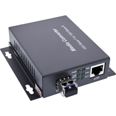 InLine® Netzwerk Media Konverter 10Gb/s TP zu SFP+ LWL (für LC Duplex), SM, 10km