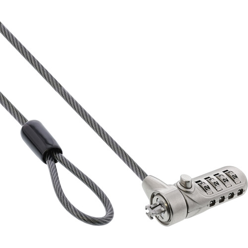 InLine® Notebook Sicherheitsschloss, Zahlenkombination, 2m, 4,4mm