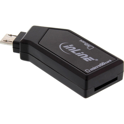 InLine® OTG Mobile Card Reader, USB 2.0, für SD und microSD, für Android Smartphone und Tablet (Produktbild 1)