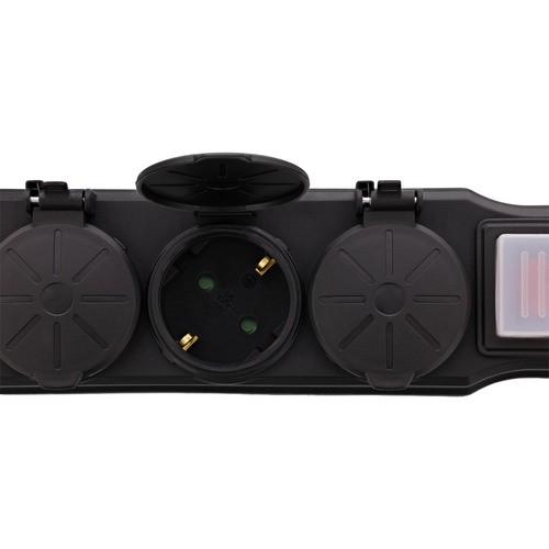 InLine® Outdoor-Steckdosenleiste, 3-fach Schutzkontakt, IP44, mit Schalter, 10m