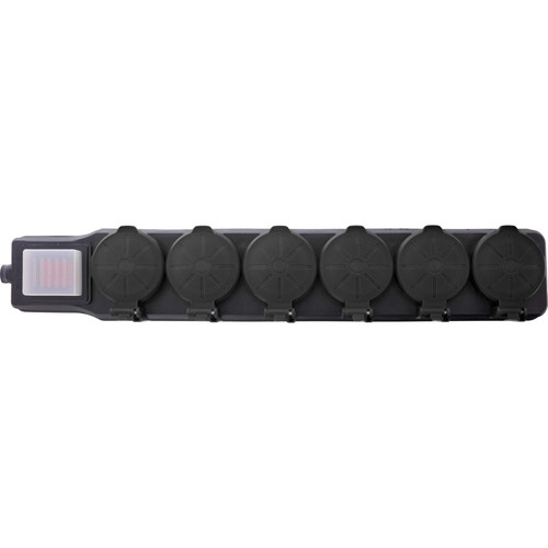 InLine® Outdoor-Steckdosenleiste, 6-fach Schutzkontakt, IP44, mit Schalter, 5m