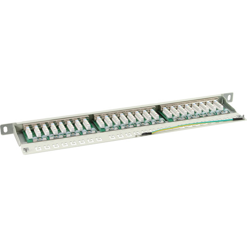 InLine® Patchfeld Cat.6, 24-fach, 48,26cm (19), 0.5HE, lichtgrau, RAL7035