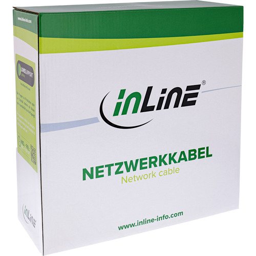 InLine® Patchkab., S/FTP (PiMf), Cat.6A, 500MHz, halogenfrei, Kupfer, weiß, 100m