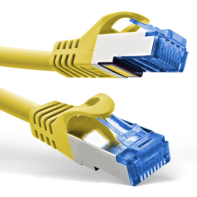 InLine® Patchkabel, Cat.6A, S/FTP, TPE (LSZH), CCA, gelb, 10m