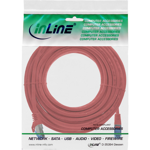InLine® Patchkabel, Cat.6A, S/FTP, TPE (LSZH), CCA, rot, 10m