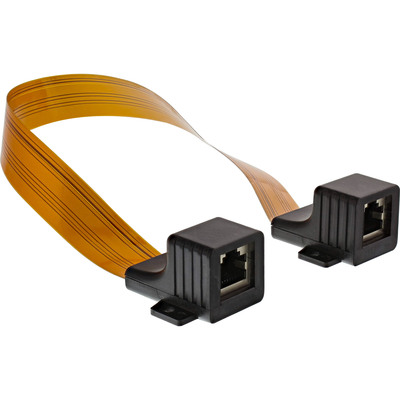 InLine® Patchkabel Fensterdurchführung, 2x RJ45 Buchse, ungeschirmt, 0,3m (Produktbild 1)