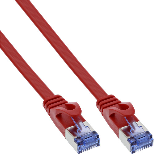 InLine® Patchkabel flach, U/FTP, Cat.6A, rot, 7 m