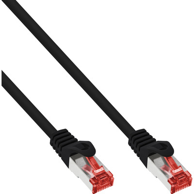 InLine® Patchkabel, S/FTP (PiMf), Cat.6, 250MHz, PVC, CCA, schwarz, 0,3m (Produktbild 1)