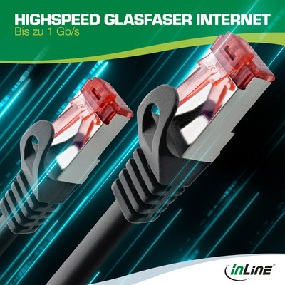 InLine® Patchkabel, S/FTP (PiMf), Cat.6, 250MHz, PVC, Kupfer, gelb, 20m