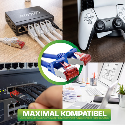 InLine® Patchkabel, S/FTP (PiMf), Cat.6, 250MHz, PVC, Kupfer, gelb, 20m