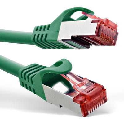 InLine® Patchkabel, S/FTP (PiMf), Cat.6, 250MHz, PVC, Kupfer, grün, 10m