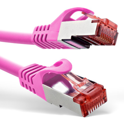 InLine® Patchkabel, S/FTP (PiMf), Cat.6, 250MHz, PVC, Kupfer, pink, 10m