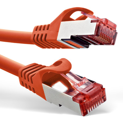 InLine® Patchkabel, S/FTP (PiMf), Cat.6, 250MHz, PVC, Kupfer, rot, 10m