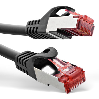InLine® Patchkabel, S/FTP (PiMf), Cat.6, 250MHz, PVC, Kupfer, schwarz, 10m
