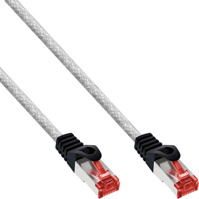 InLine® Patchkabel, S/FTP (PiMf), Cat.6, 250MHz, PVC, Kupfer, transparent, 0,25m (Produktbild 1)