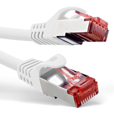 InLine® Patchkabel, S/FTP (PiMf), Cat.6, 250MHz, PVC, Kupfer, weiß, 2m