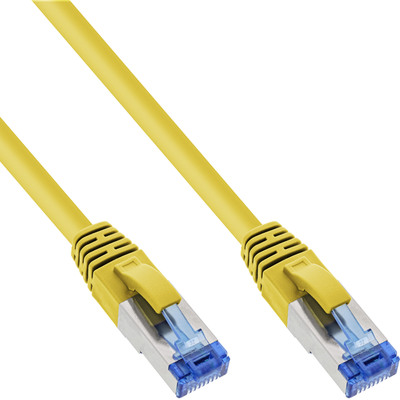 InLine® Patchkabel, S/FTP (PiMf), Cat.6A, 500MHz, halogenfrei, Kupfer, gelb, 0,25m (Produktbild 1)