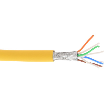 InLine Patchkabel, S/FTP (PiMf), Cat.6A, 500MHz, halogenfrei, Kupfer, gelb, 100m InLine Patchkabel, S/FTP (PiMf), Cat.6A, 500MHz, halogenfrei, Kupfer, gelb, 100m