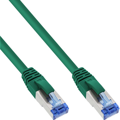 InLine® Patchkabel, S/FTP (PiMf), Cat.6A, 500MHz, halogenfrei, Kupfer, grün, 0,25m (Produktbild 1)