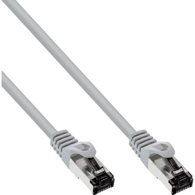 InLine® Patchkabel, S/FTP (PiMf), Cat.8.1, 2000MHz, halogenfrei, grau, 0,25m (Produktbild 1)