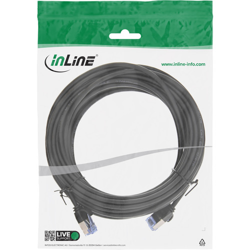 InLine® Patchkabel slim, U/FTP PiMf, Cat.6A, schwarz, 3m