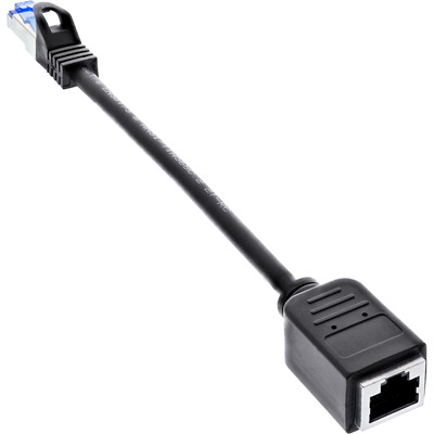 InLine® Patchkabel Verlängerung, RJ45 Protektor, S/FTP (PiMf), Cat.6A, 0,2m (Produktbild 1)