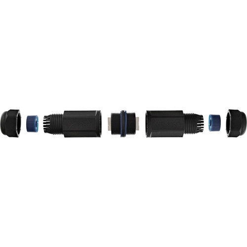 InLine® Patchkabelkupplung Cat.6, wasserdicht IP67, 2x RJ45 Buchse, geschirmt