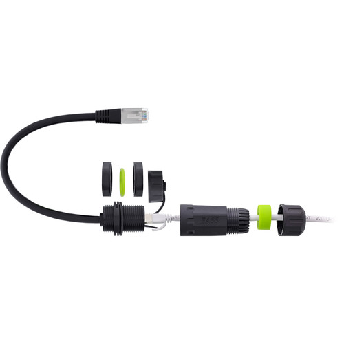 InLine® Patchkabelkupplung Cat.6A, IP68, RJ45 Buchse zu Stecker, 20cm