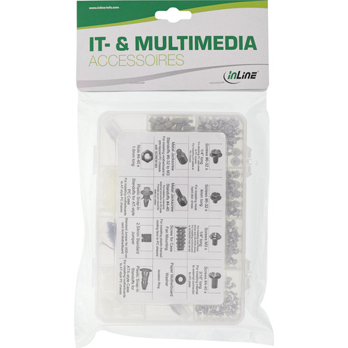 InLine® PC-Schraubenset, 550-teilig, für Mainboard und Gehäusemontage