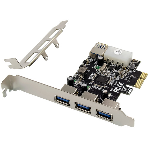 InLine® PCIe Karte, 3x+1x USB 3.2 Gen.1, Molex kompatibler 4-Pin Stromanschluss