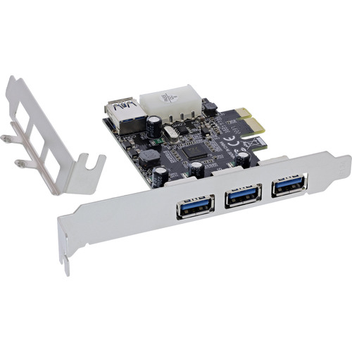 InLine® PCIe Karte, 3x+1x USB 3.2 Gen.1, Molex kompatibler 4pol Stromanschluss I/O-Karten