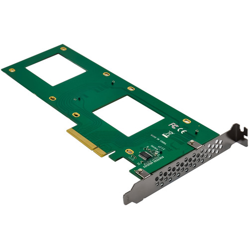 InLine® PCIe Karte zu 2x intern U.2 NVMe SFF-8639 – Bifurcation, PCIe x8, schmal