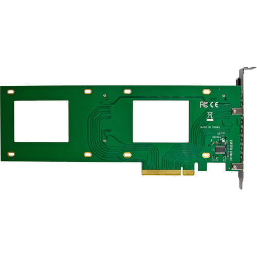 InLine® PCIe Karte zu 2x intern U.2 NVMe SFF-8639 – Bifurcation, PCIe x8, schmal