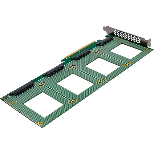 InLine® PCIe Karte zu 4x intern U.2 NVMe SFF-8639 – Bifurcation, PCIe x16