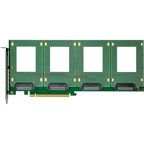 InLine® PCIe Karte zu 4x intern U.2 NVMe SFF-8639 – Bifurcation, PCIe x16