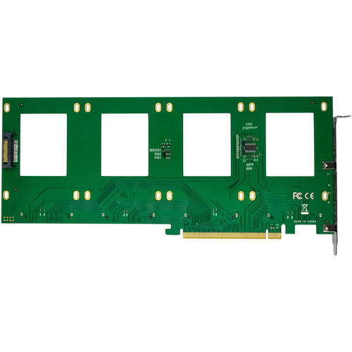 InLine® PCIe Karte zu 4x intern U.2 NVMe SFF-8639 – Bifurcation, PCIe x16
