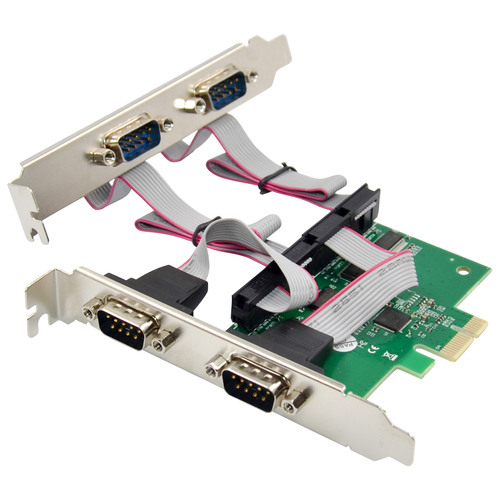 InLine® PCIe x1 Schnittstellenkarte, 4x RS-232, Low Profile I/O-Karten