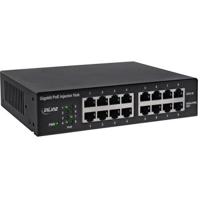 InLine® PoE+ Gigabit Netzwerk Injektor Hub 8 Port (8x PoE+), 1Gb/s, 19 1HE InLine® PoE+ Gigabit Netzwerk Injektor Hub 8 Port (8x PoE+), 1Gb/s, 19 1HE