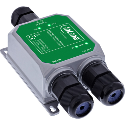 InLine® PoE++ Outdoor Injektor, 10Gb/s, 90W, IP67