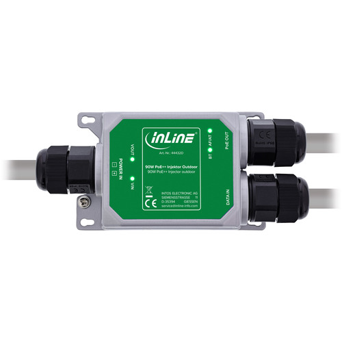 InLine® PoE++ Outdoor Injektor, 10Gb/s, 90W, IP67